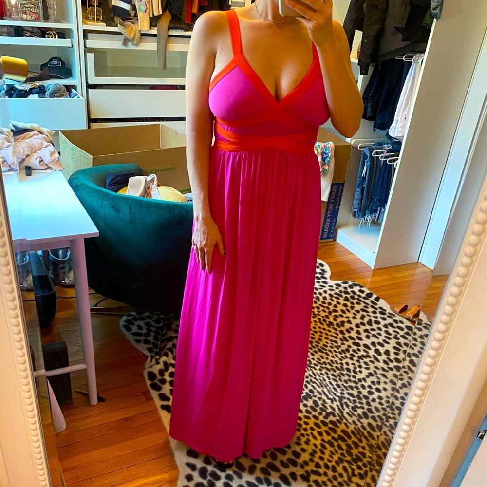 Sofia Vergara Pink Maxi Dress